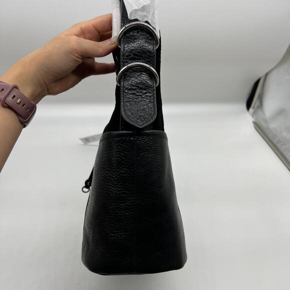 Aimee Kestenberg About Town Suede Drawstring Bags Black - Picture 7 of 16